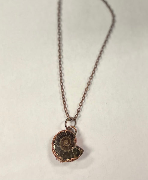 Copper Ammonite Shell Necklace