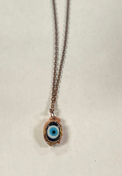 Copper Evil Eye Necklace