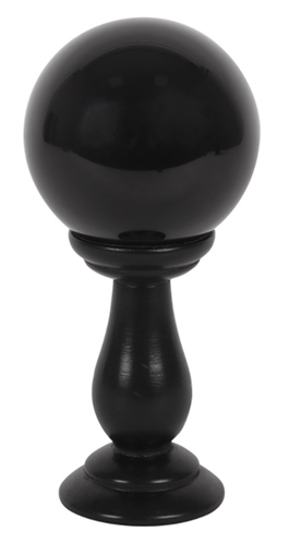 Small Black Crystal Ball On Stand