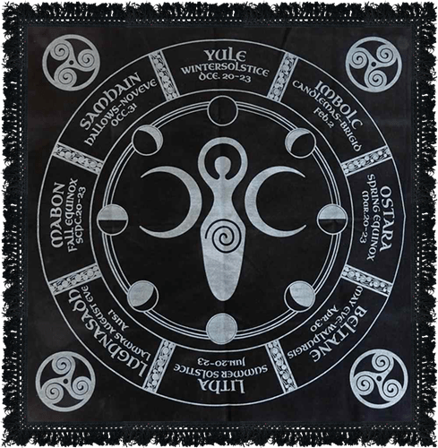 Pagan Wheel of the Year Altar Cloth