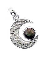 Labradorite Celtic Moon Pendant 001517
