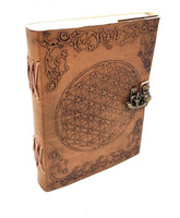 Flower Of Life Leather Journal