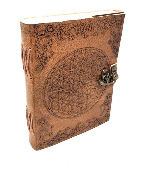 Flower Of Life Leather Journal